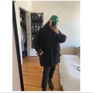 ISABEL MARANT Dark Grey Wool Overcoat Jacket